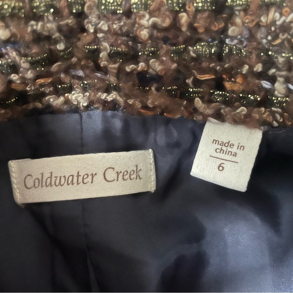 Coldwater Creek Wool Blend Old Money Designer Vibes Tweed Look Blazer Jacket - Picture 6 of 14